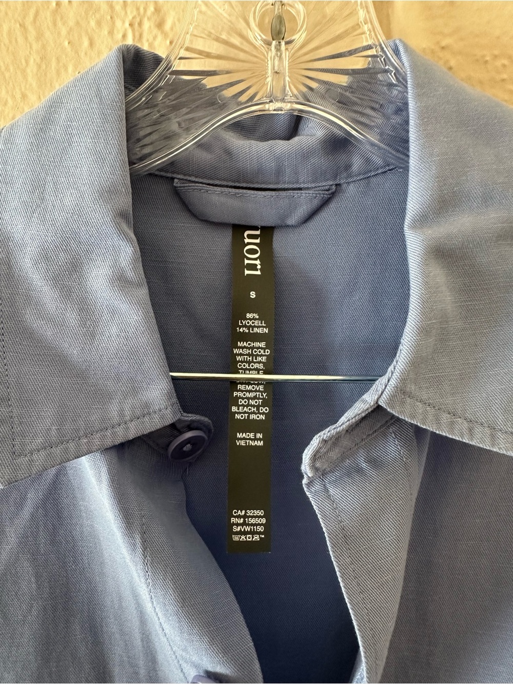 PERFECT VUORI TRESTLES BLUEBELL BUTTON DOWN SHIRT WOW S - Picture 3 of 3
